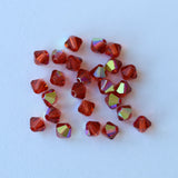 Bicone 4 - Rouge Indien AB (25 pces)