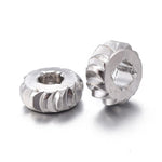 Intercalaire en laiton, plaqué longue durée, Platinium (10pces)
