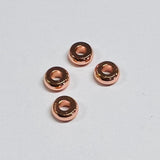 Perles rondes plates - séparateurs Or rose (20 pces)