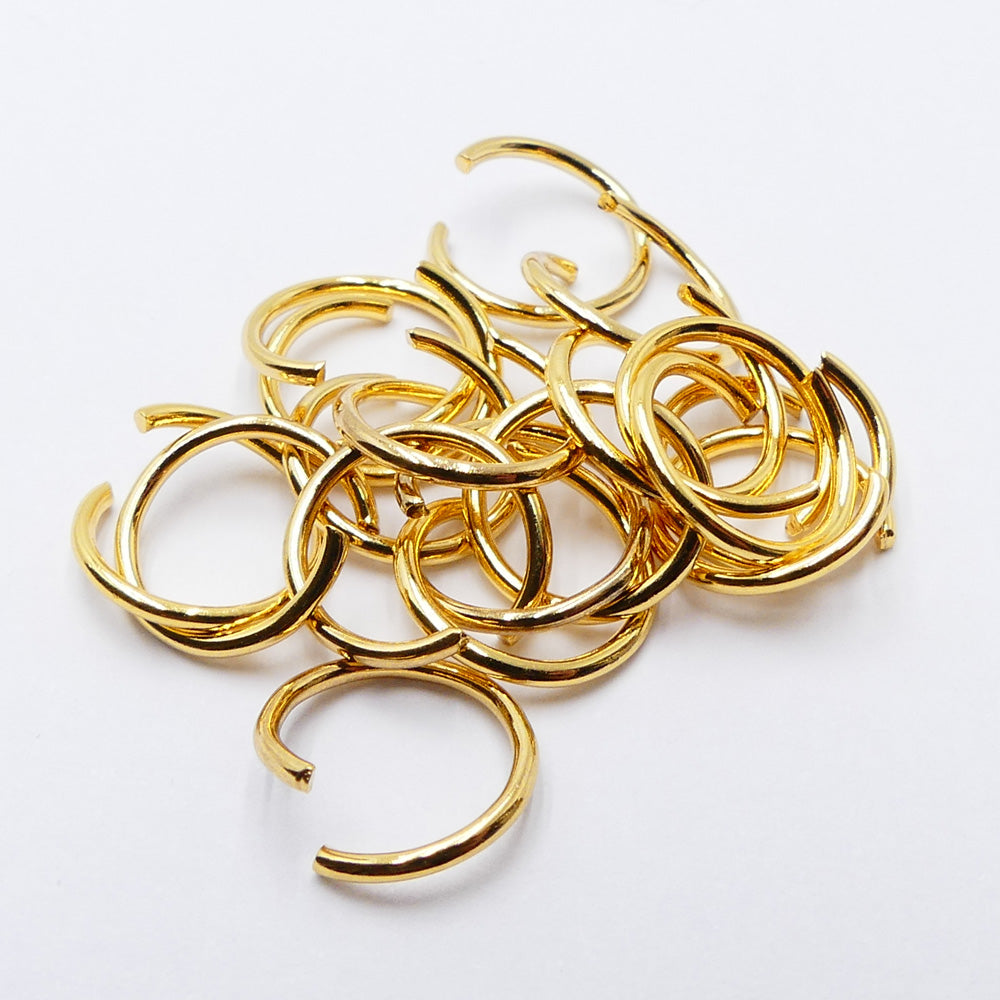Anneaux 16G/ 1 cm - Doré (10 pces)
