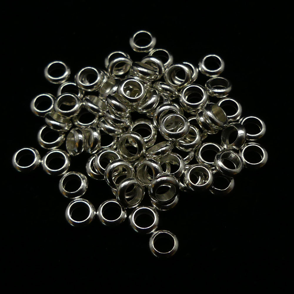 Anneau solide 4 mm argenté (25 pces)