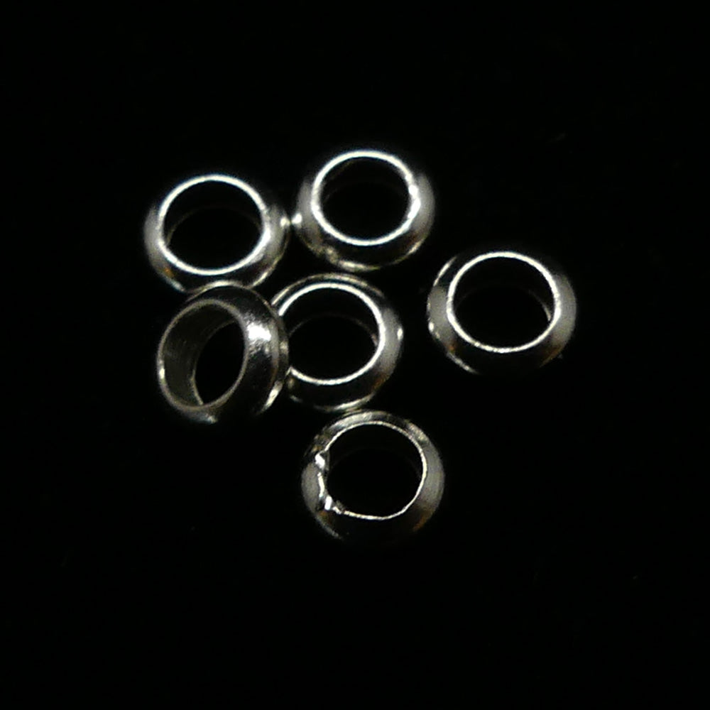 Anneau solide 4 mm argenté (25 pces)