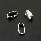 Crochet argenté 6 mm x 3.5 mm (à la pièce)