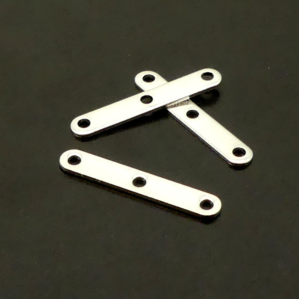 Séparateur argenté plat 3 trous (5 pièces)