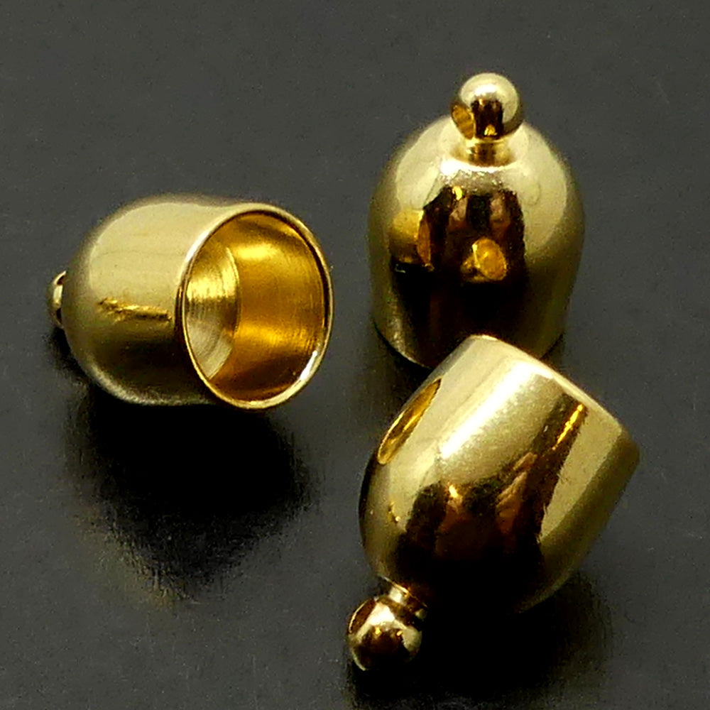 Calotte - Ovale en métal doré 8 mm (2 pces)