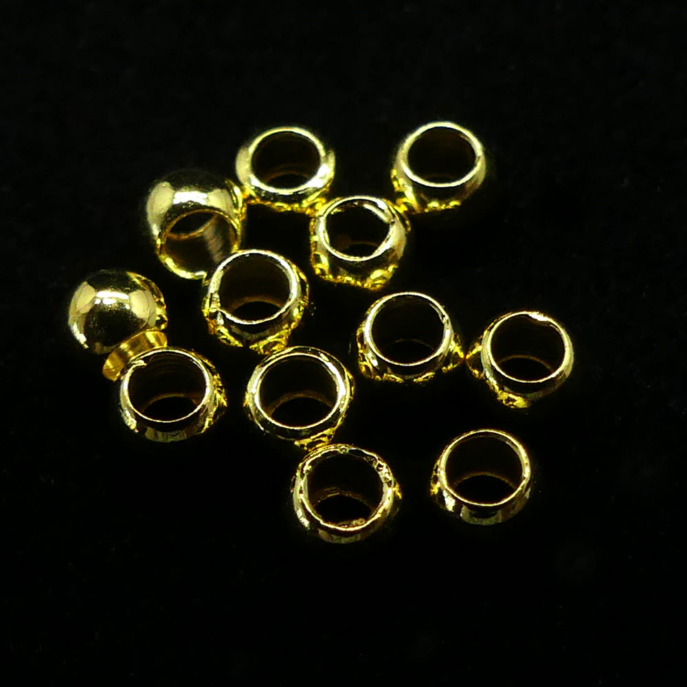 Perle à écraser - Dorée 1.8 mm