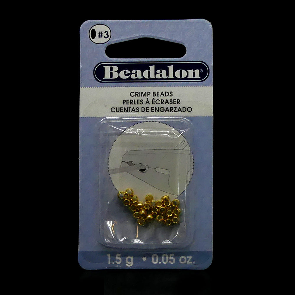 Perle à écraser - Dorée 1.8 mm