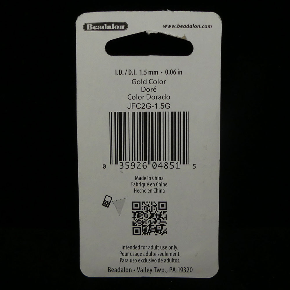Perle à écraser 1.5 mm - Doré