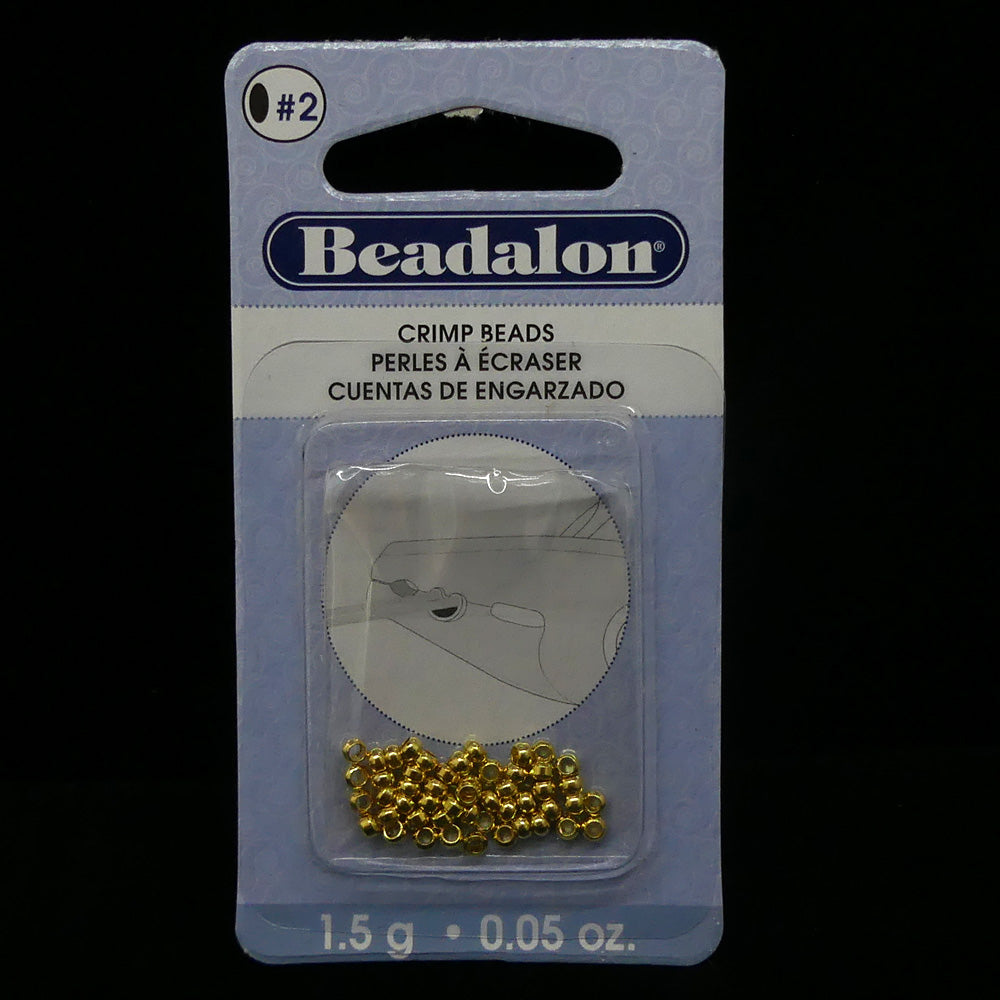 Perle à écraser 1.5 mm - Doré