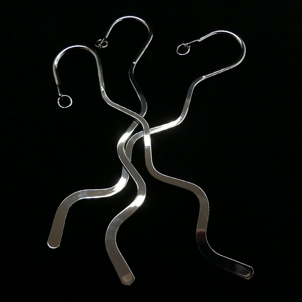 Marque-page ondulé argenté