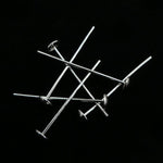 Clou en argent sterling 25 mm (par paire)