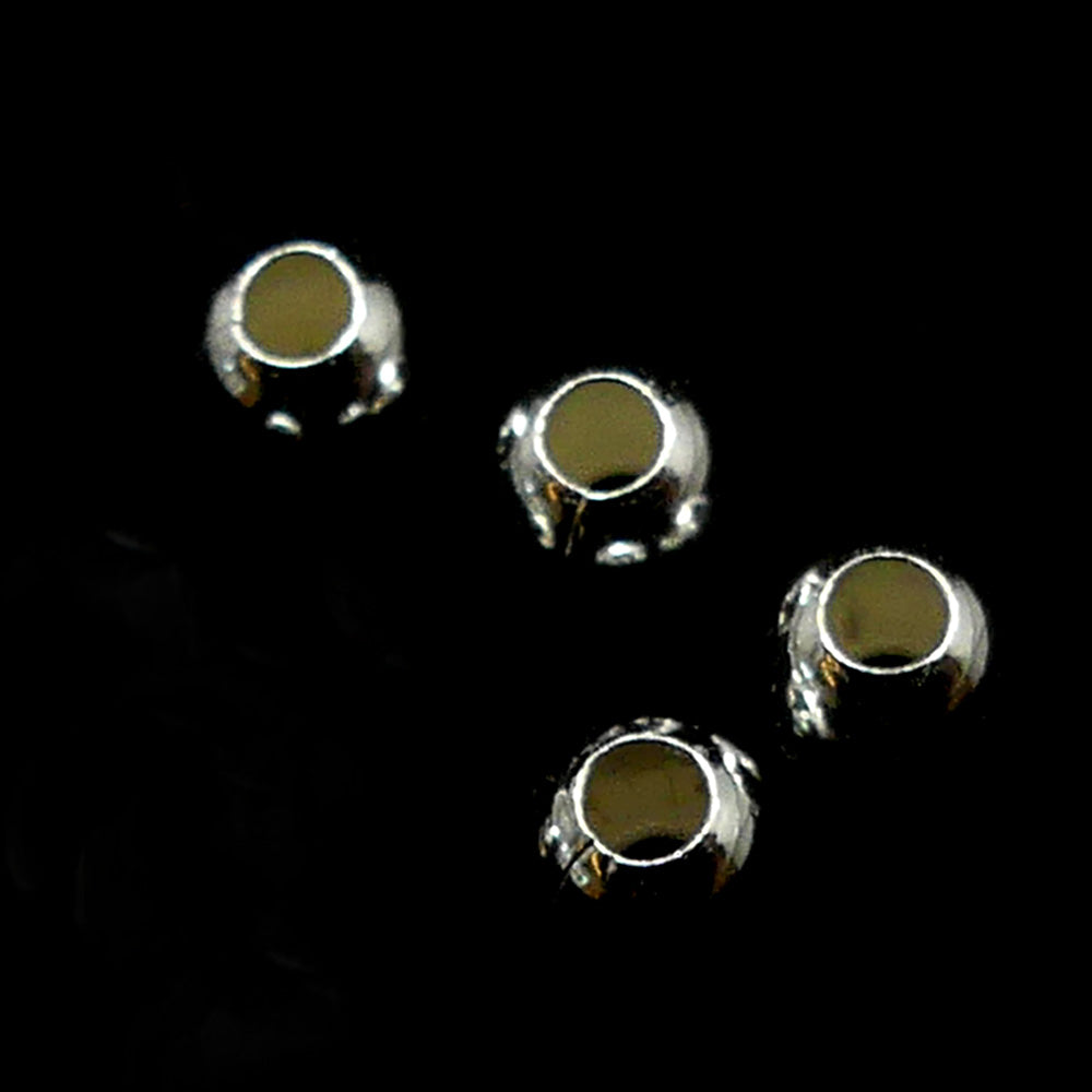 Perle ronde en Argent Sterling 3x2.5mm (4 pièces)