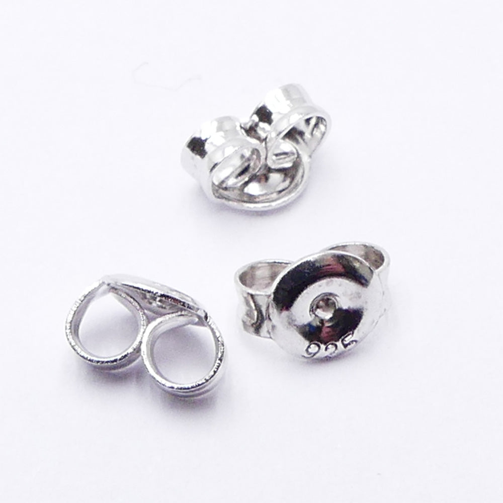 Noix d'oreille - Argent Sterling 925 - 6.5 X 6 X 3 mm ( la paire)
