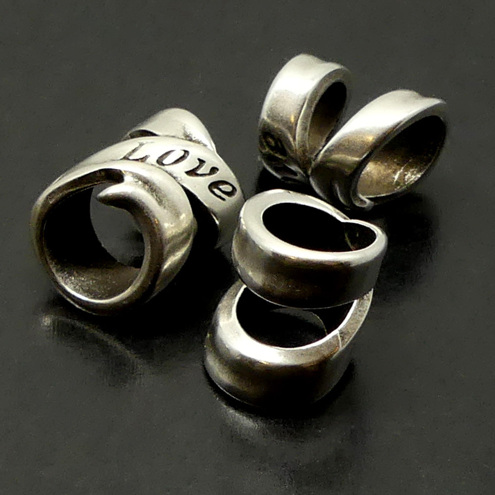 Perle à Glisser - Ruban Love en métal