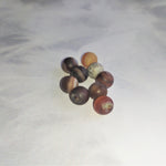 Ronde 8 - Agate à bandes naturelles teintées (10pces)