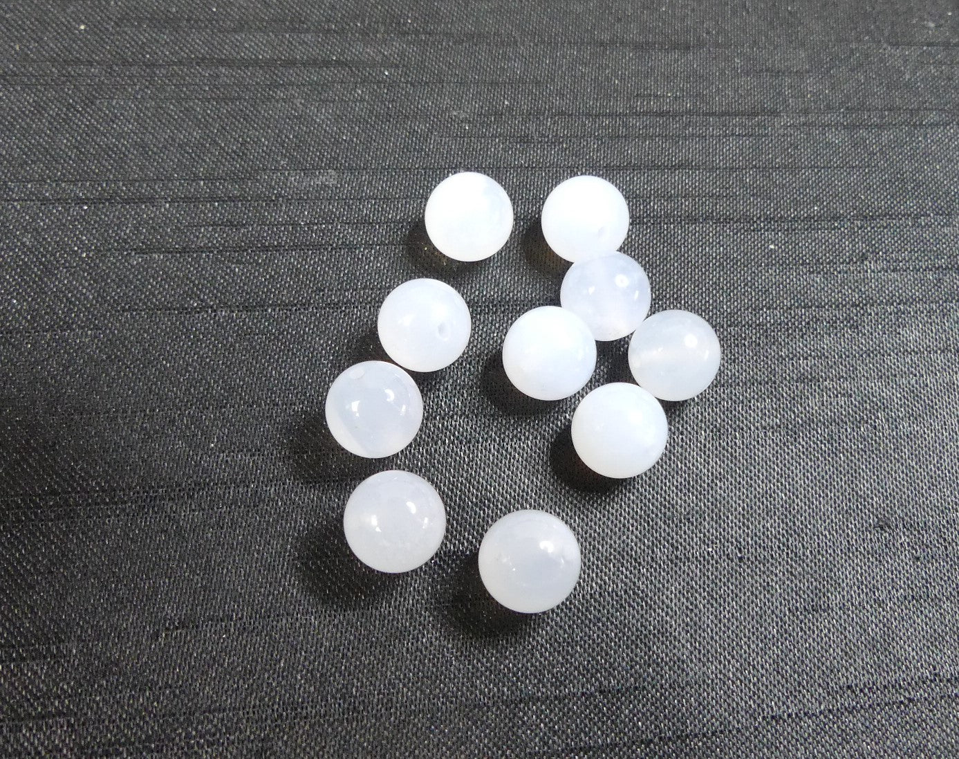 Ronde 8 - Agate bleue naturelle gradez -  (10pces)