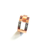 Bague anneau ouvert à confectionner10 x 20mm - Or rose 1pce