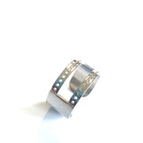 Bague anneau ouvert à confectionner10 x 20mm - Argenté - 1pce