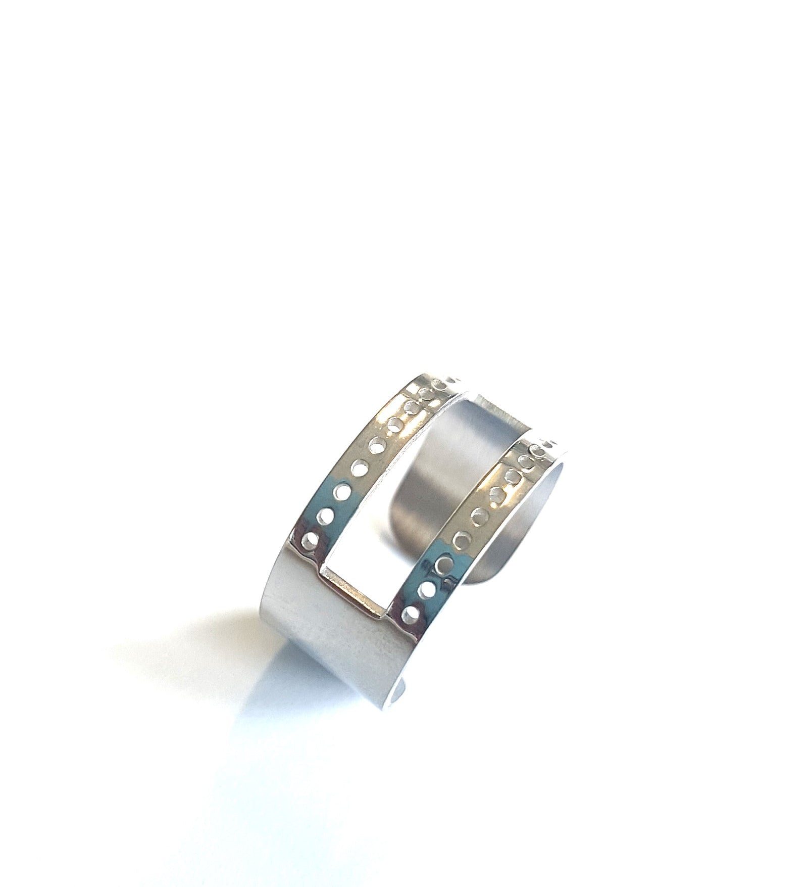 Bague anneau ouvert à confectionner10 x 20mm - Argenté - 1pce