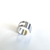 Bague anneau ouvert à confectionner10 x 20mm - Argenté - 1pce