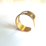 Bague anneau ouvert à confectionner10 x 20mm - Doré - 1pce