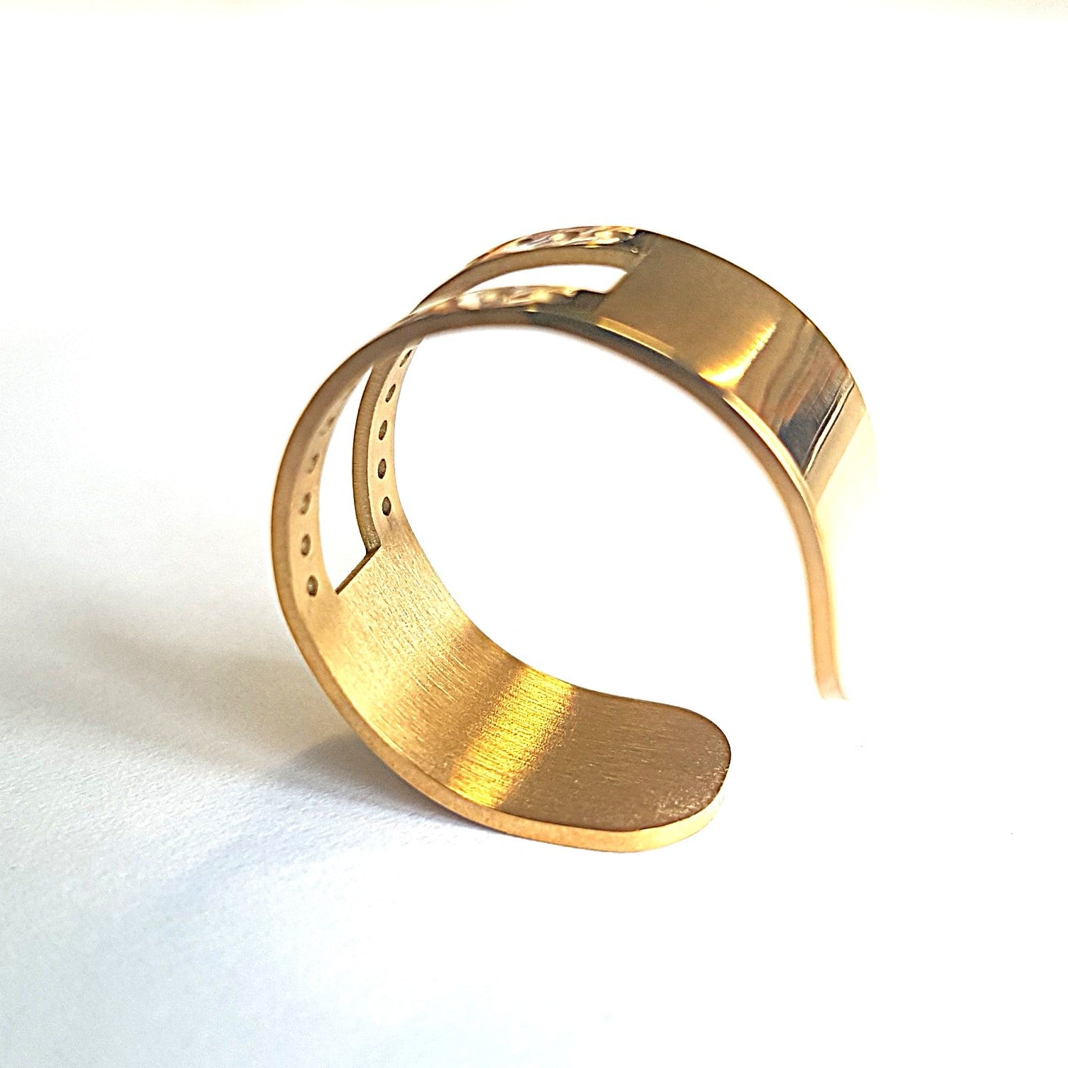 Bague anneau ouvert à confectionner10 x 20mm - Doré - 1pce