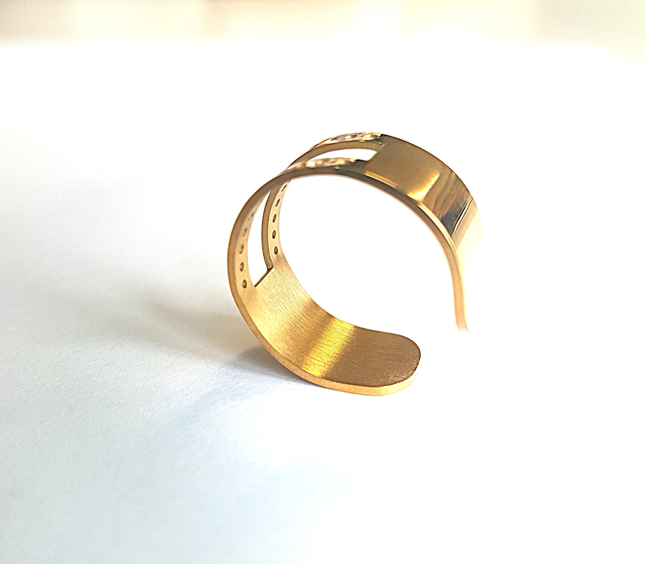 Bague anneau ouvert à confectionner10 x 20mm - Doré - 1pce