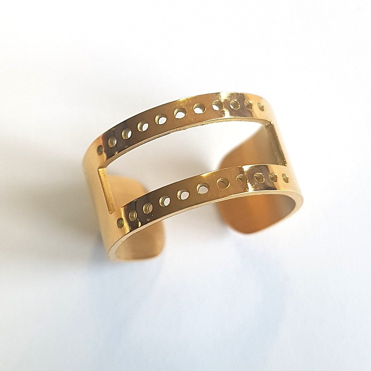 Bague anneau ouvert à confectionner10 x 20mm - Doré - 1pce