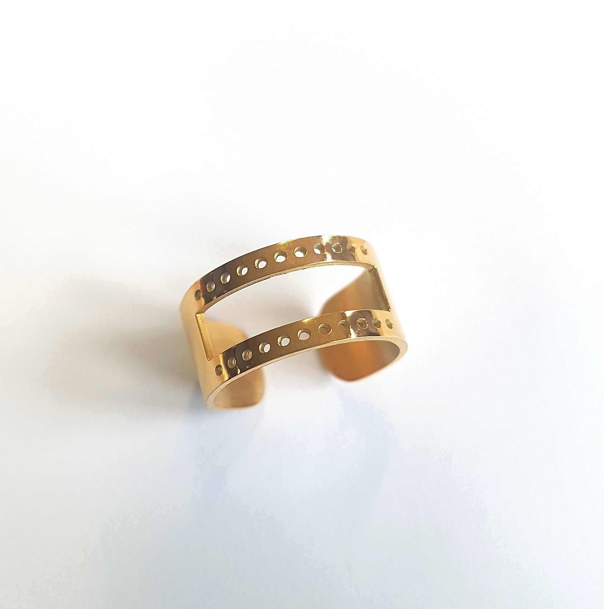 Bague anneau ouvert à confectionner10 x 20mm - Doré - 1pce