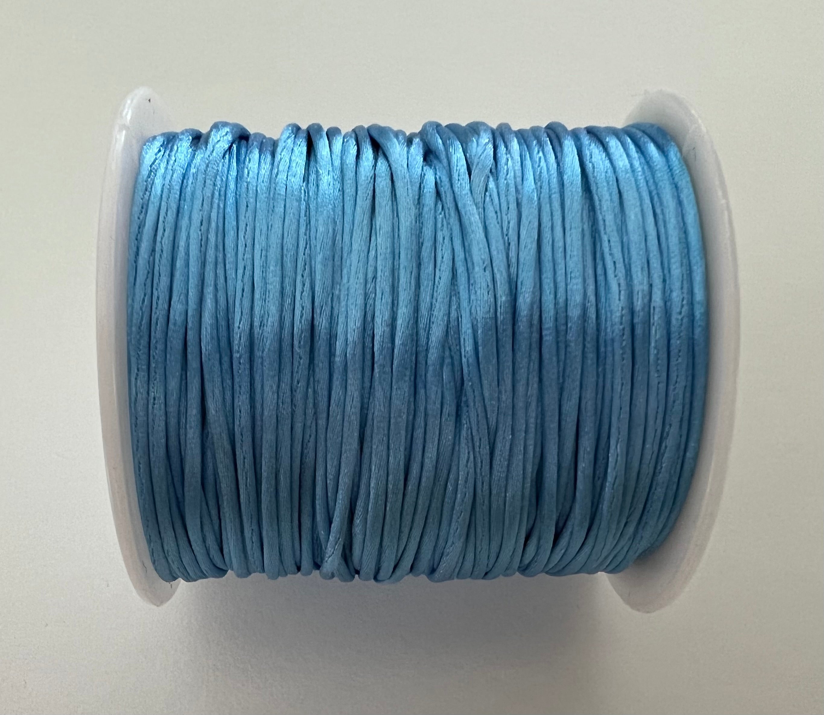 Cordon de Nylon -  Bleu Gris 1 mm (au mètre)