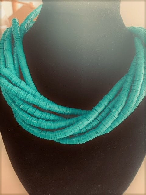 Perles Heishi - Pétrole  (5 g ~100 pces)