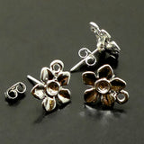 Clou Fleur argent (par paire)