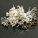 Clou Fleur argent (par paire)