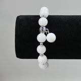 Bracelets de perles précieuses blanches 10mm  (1 pce)