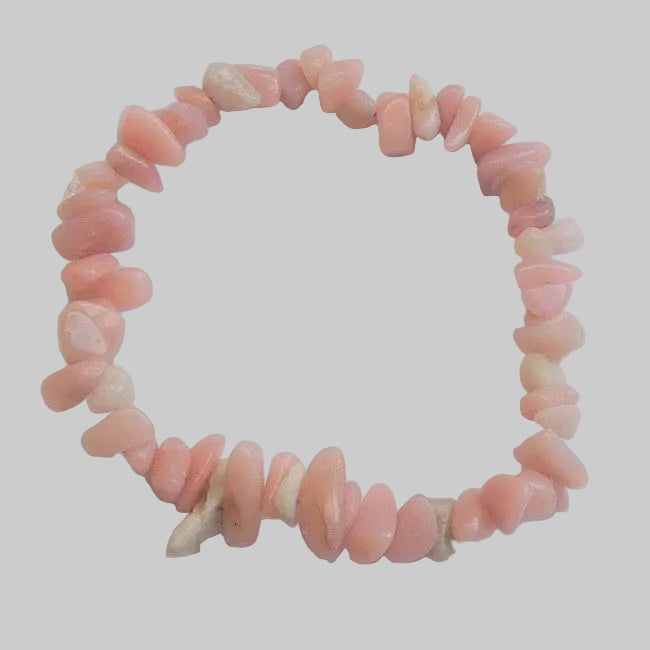 Bracelets extensibles en perles d'Opale Rose naturelle (1pièce)