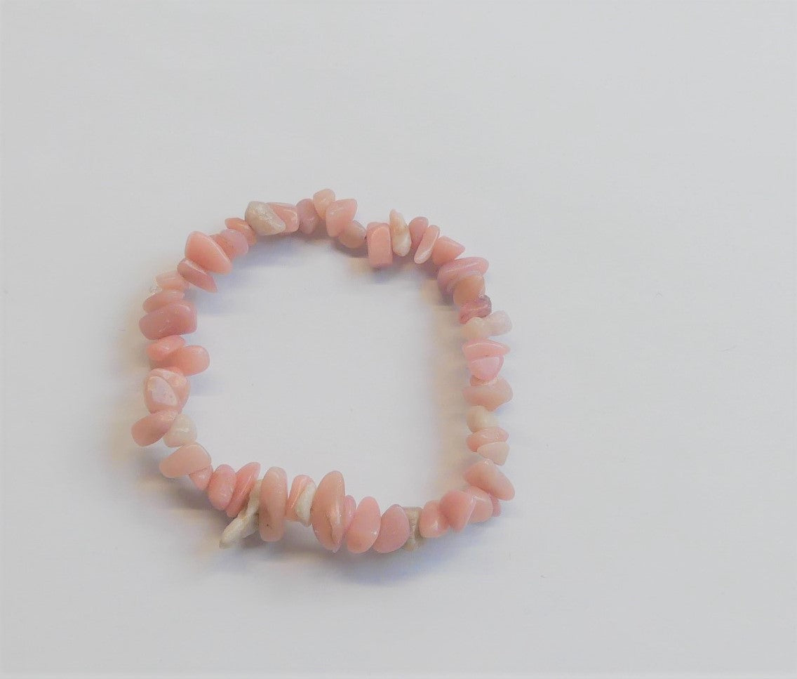 Bracelets extensibles en perles d'Opale Rose naturelle (1pièce)