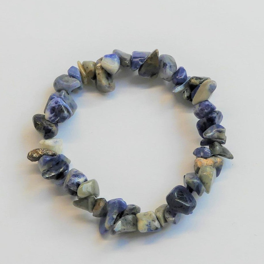 Bracelets extensibles en Perles de Sodalite naturelles - 1 pièce