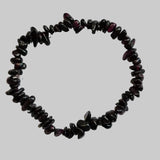 Bracelets extensibles perles de pierres précieuses naturelles - Grenat (1pce)