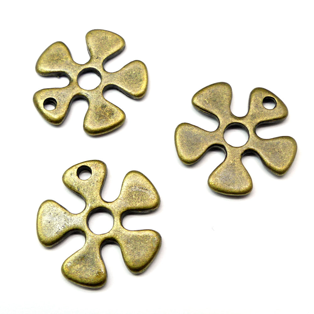 Charms - Fleur bronze 19 mm (1 pce)