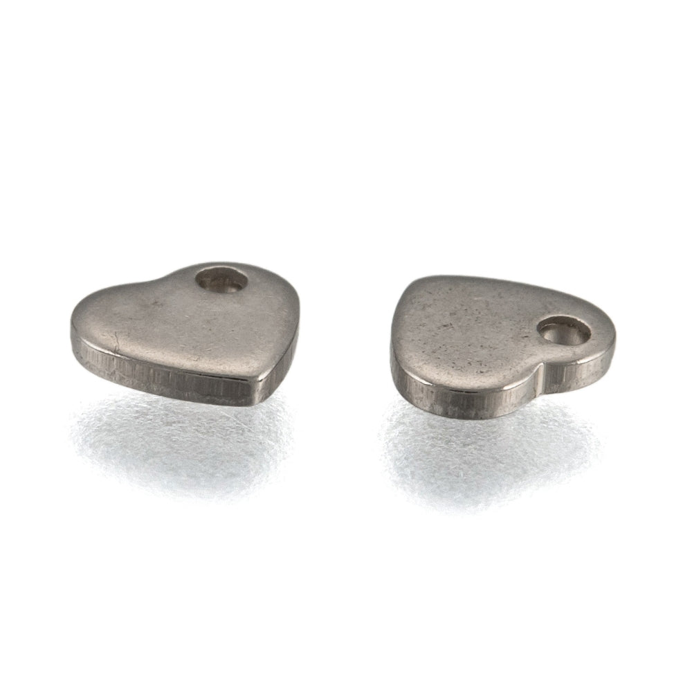 Pendentif  "Coeur"-Argenté-10pces