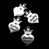 Charms - Coeur "Beading Diva" (1 pce)