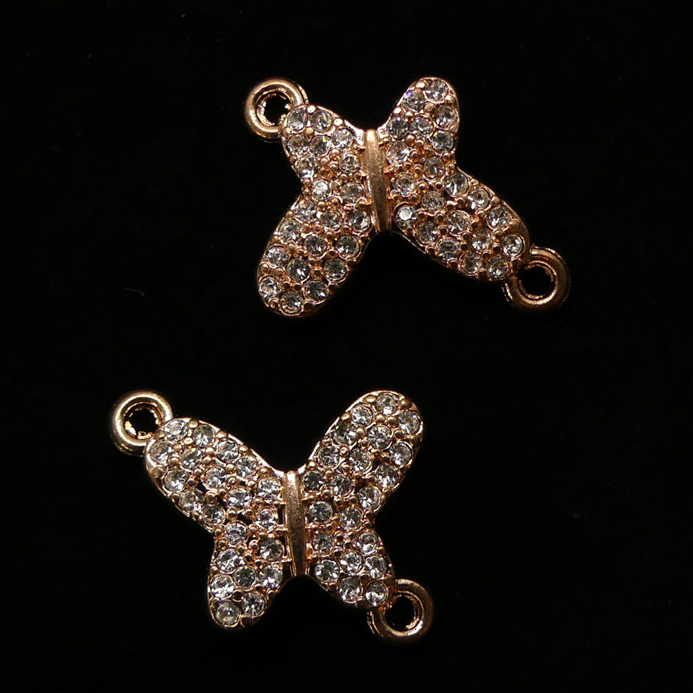 Liens - Papillon charme Or Rose (1pce)