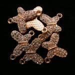 Liens - Papillon charme Or Rose (1pce)