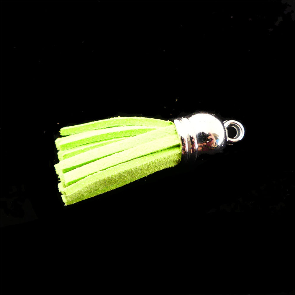 Pompon en cuir Vert (1 pce)