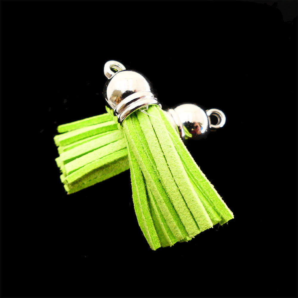 Pompon en cuir Vert (1 pce)