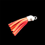 Pompon en cuir Rouge (1 pce)