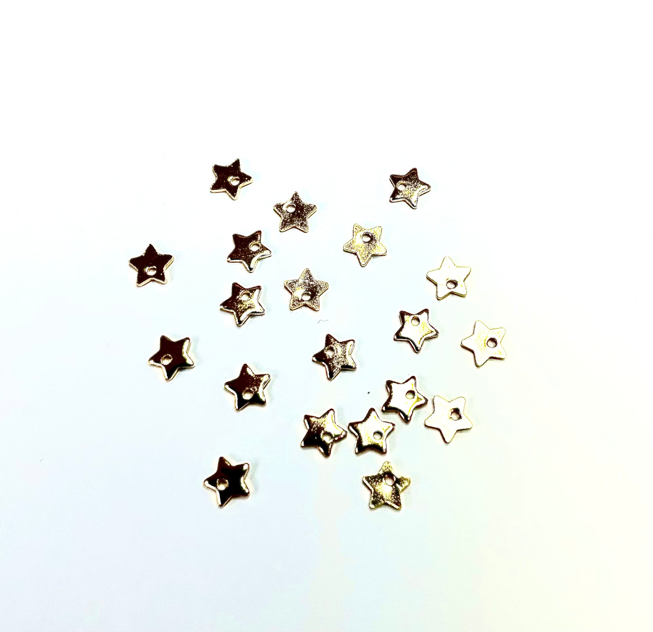 Chams en  acier inoxydable, étoiles, or (10 pces)