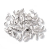 Breloque feuille en acier inoxydable (5pces)