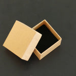 Boîte emballage cadeau pour bague, kraft brun 5 x 5 x 3 cm