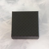 Boîte emballage cadeau noir 7.5 x 7.5 x 3.5 cm